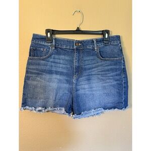 Loft Denim Shorts Women's Size 31/12 31 / 12  Frayed Medium Wash